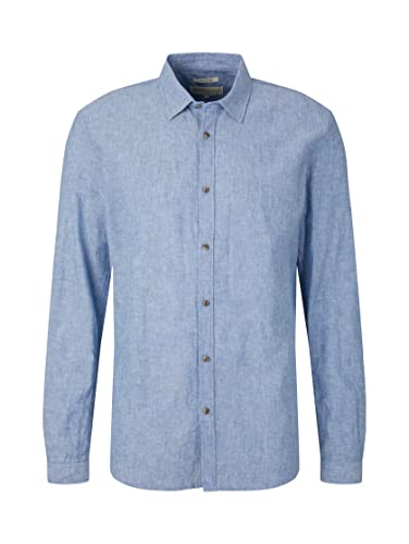 TOM TAILOR Denim Camicia Slim Fit in Lino, Uomo