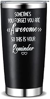 Perthlin Thank You Gifts Inspirational for Men Women Christmas Awesome Travel Tumbler with Sayings Appreciation Congratulations Gift Funny Birthday Wine Coworker Employee Friend, 20 oz, White