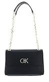 calvin klein borsa a tracolla donna re-lock ew conv xbody piccola, nero (ck black), taglia unica