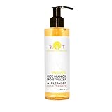 Aceite Ecológico de Salvado de Arroz Prensado en Frío y Vitamina E Anti Edad - Aceite Bébé y Piel Seca - Desmaquillante Waterproof 100% Natural 200 ml