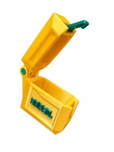 Estojo Porta Figurinha Copa do Mundo, Plástico Resistente, Compacto, 8,9 x 3,6 x 7,3 cm, Organizador de Cards Colecionáveis (Dourado)
