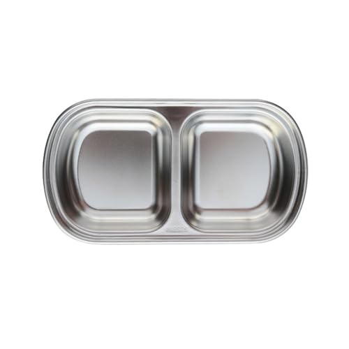 Xinsheinelry Stainless Steels Seasoning Dish 1/2/3/4 Compartment Divided Seasoning Sauce Dip Bowl Snacks Plate Condiment Tray Enduring