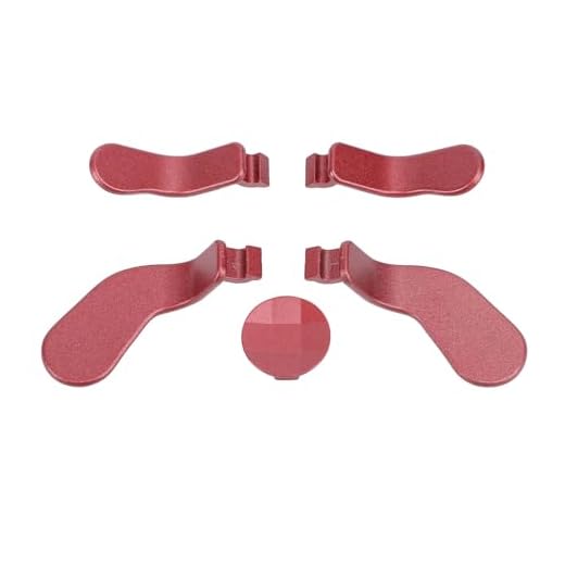 Controller Paddle and D Pad, 4Pcs Controller Paddles and 1 Controller Direction Pad, Stainless Steel Controller D Pad Paddle Replacement for Elite Series 2 (Red)