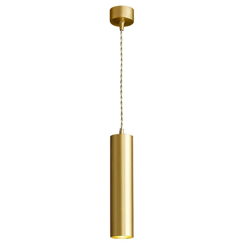 LYOUAE Nordic All-Copper Pendant Lamp Modern Cylindrical Hanging Light
