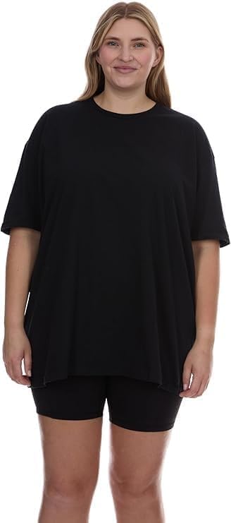 BILLIONHATS 6 Pack Womens Oversized T-Shirts, Crew Neck Short Sleeve Baggy Loose Tops Oversize Tees Color Assorted - Image 5