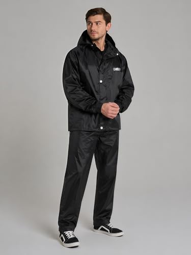 Image of Mens Raincoat Suit with Pant Set Royalia Series | Waterproof Lightweight Breathable Rain Wear | Strong Stitching, Elastic Cuff & Waterproof Zipper Raincoat for men waterproof