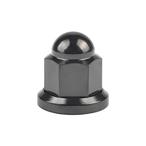 Image of Titanium M6 M8 M10 Dome Head Acorn Nuts for Bicycle Motorcycle Exhaust Pipe Car Pack of 6 (M8, Black)