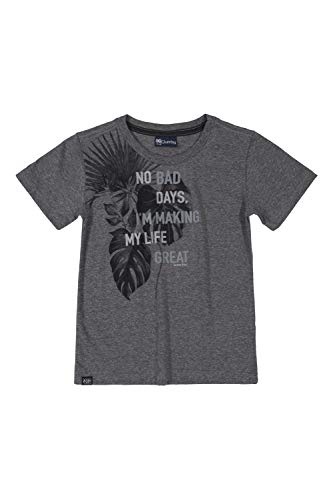 Camiseta Infantil Meia Malha, Quimby, Meninos, MESCLA PRETO, 03