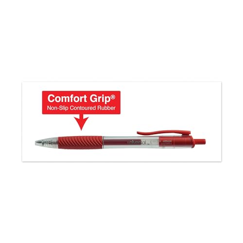 Bolígrafo retráctil gel rojo Universal UNV39914 miniatura 5