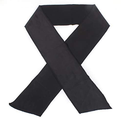 Xtrend 2Pcs Women's Edge Scarf For Hair Non-Slip Wig Grip Keep Wigs Soft Women's Satin Headband For Makeup (2 Pcs, Black#) #TOP6