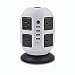LINKO Charging Station Electric Power Strip Tower 8 Outlet Plugs and 4 USB Ports Surge Protector with 6.5 Feet 14AWG Extension Cord,CE Listed