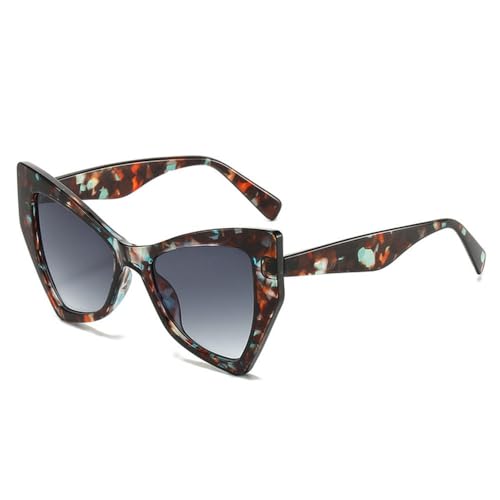 Lunettes de soleil œil de chat pour soulager la fatigue visuelle extérieure avec style floral