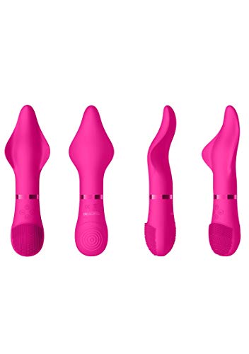 Shots Switch Pleasure Kit #1 rose avec embouts vibrants interchangeables - 4