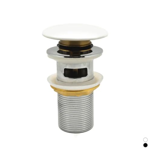 Piletta Click Clack Lavabo Fancy Matt Con Troppo Pieno Bianco Opaco