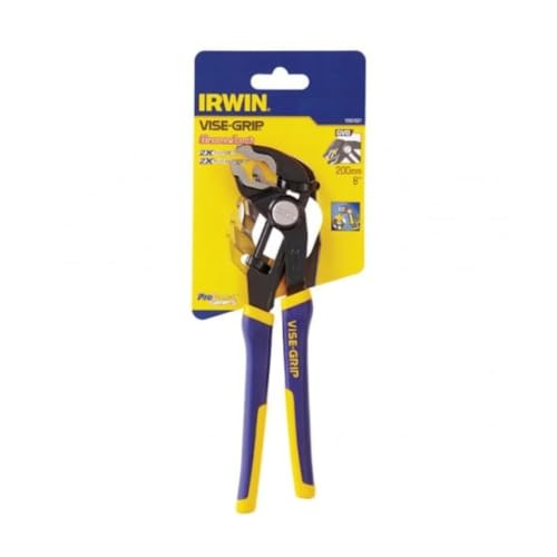 Irwin GrooveLock GV8 Wasserpumpenzange 200 mm, Schnell-Einstellung per Druckknopf, ProTouch 2K-Griff, TÜV-GS, 10507627 – Ansicht 3