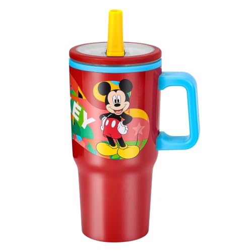 Image of Mickey 640mL Double Walled Vacuum Insulated Tumbler with Straw & Handle