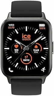ICE-WATCH - Ice fit 1.0 Black AMOLED - Schwarze Connected Watch mit Silikonarmband - 024104 (1.78 Zoll)