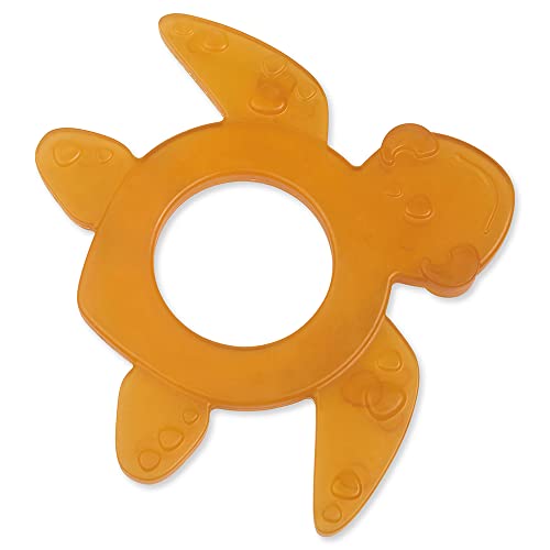 GRÜNSPECHT Anneau de dentition bio en caoutchouc naturel pour bébés dents, massage des gencives, sans BPA, doux, favorise la motricité fine, tortue (639-V2)