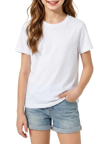 Image of Girls Cotton Long /Short Sleeve T Shirts Casual Classic Top 3-14Y