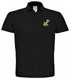 Bagger,Baumaschine, Baustelle Besticktes Polohemd Poloshirt Polo Geschenkidee -N315Schwarz