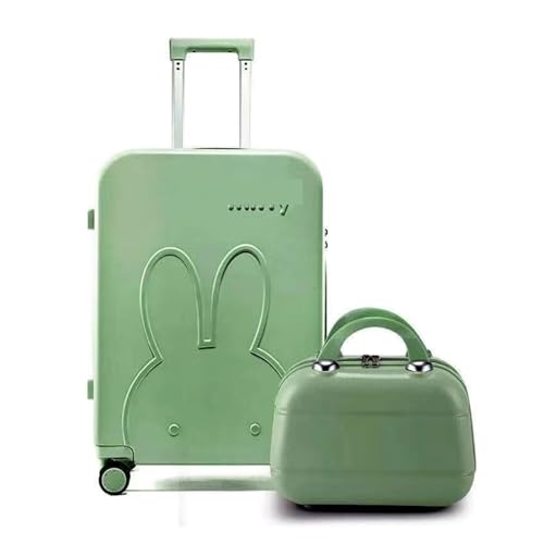 MUdson Trunk High Appearance Travel Luggage Level Pull Bar Box Candy Color Suitcase Travel Box Boarding Box Internet Trend Bag Durable (Color : Pink(A Set), Size : 24")4