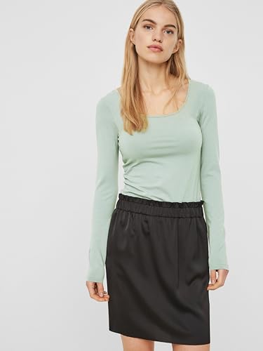 VERO MODA Damen VMMAXI My LS Soft Long U-Neck, Sky Gray, L – Ansicht 2