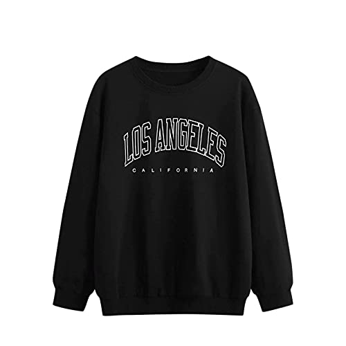 CLD Women Teen Girls Cat Hoodie Sweatshirt Sweater Coats Cute Ear Sleeping Printed Pullover Long Sleeve, B-black, Small