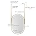 Stainless Steel Oval Hanging Rod Mirror Ceiling Hanging Mirror with LED Light, Adjustable Brightness, Suitable for Entry Cloakroom and Home Decoration(50x100cm)