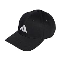 adidas Unisex Baseball Cotton New Logo Hat, Black/White, M-L