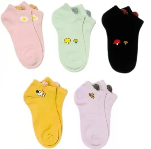 VEDETICPremium Cotton Free Size Ankle Socks for Women | All Sesone Wear Socks (Multi Color And Multi Design)-image-6