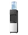 Feelfunn Top Loading Water Dispenser for 3 or 5 Gallon Bottles, Hot & Cold Water Dispenser, Water Cooler Dispenser with Child Safety Lock for Home Office Kitchen Apartment, Black & Stainless