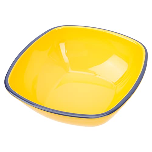 Tazón vintage de esmalte Angoily para sopa amarillo miniatura 1