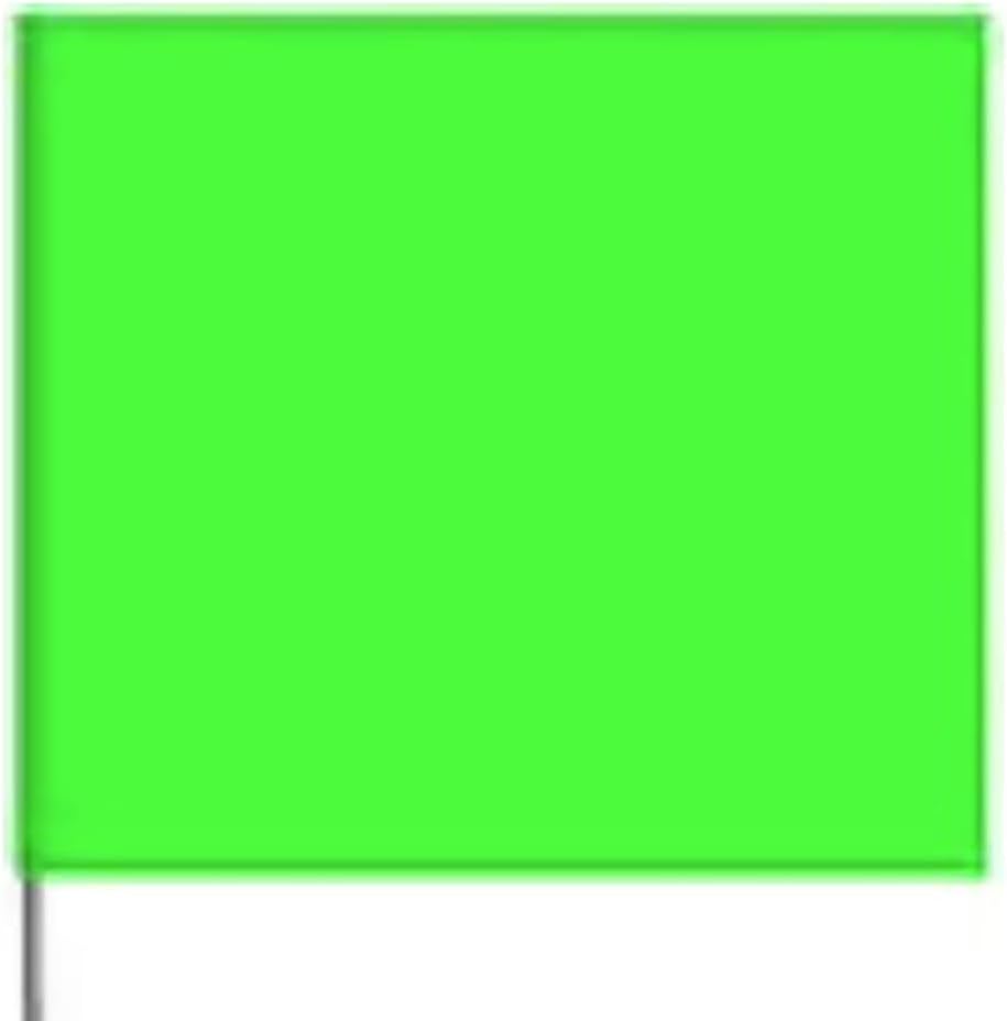 Swanson FLG30100 2-Inch by 3-Inch Marking Flags with 30-Inch Wire Staffs, Lime 100 Pack