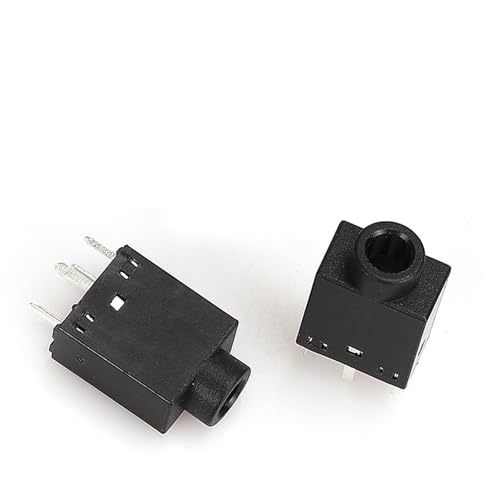 Conector de audio 3,5 mm hembra PJ-358 estéreo para soldar en placa base, kit de 5