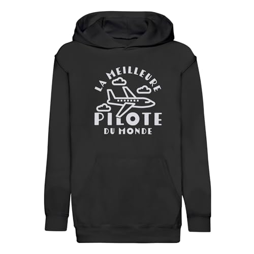 Sweat à Capuche Enfant Confortable pour Fille Passionnée d'Aviation