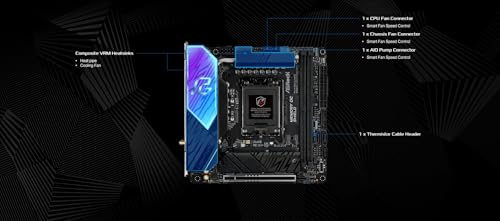 B860I Lightning WiFi 1851 mITX HDMI DDR5 - DDR5 - HDMI (90-MXBRZ-A0UAYZ) - Scheda madre - Immagine 7