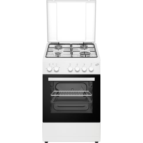 Cocina de gas con horno eléctrico Daya CG50FE, 50 x 50 cm, 4 fuegos, horno de 48 litros, clase A, parrilla, válvula de seguridad