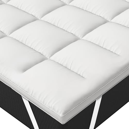 GMTextiles Microfaser Topper 140x200cm +5 cm mit 4 Anti-Rutsch-Ecklaschen - Maschinenwaschbar - Hypoallergene Matratzentopper 140x200cm für Sofabett und Gästebett