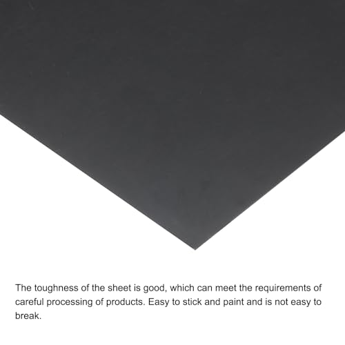 Image of MECCANIXITY Black ABS Plastic Sheet 10 x 6 x 0.02 Inch for Building Model, DIY Crafts, Panel, Pack of 1 Pcs