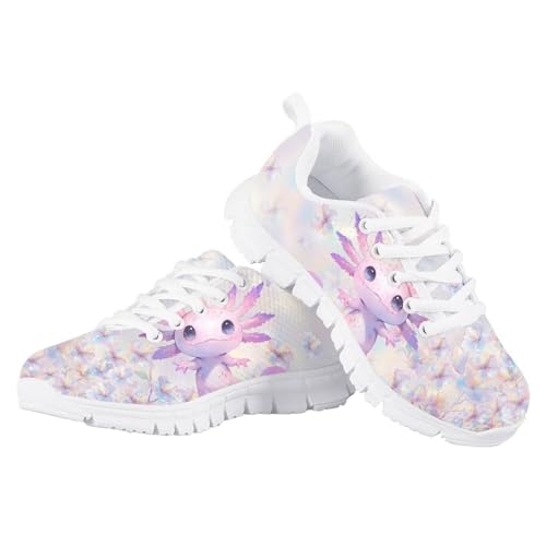 Yzaoxia Running Shoes for Girls Athletic Walking Sneakers Kids Tennis Shoes Mesh Barefoot Footwear Size 11-Size 53