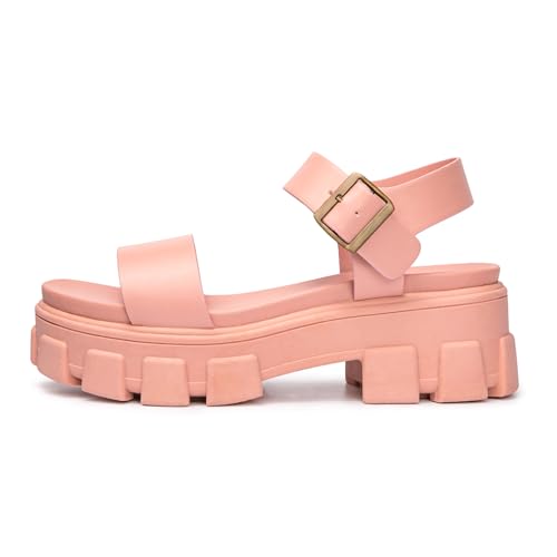 Image of Luffymomo Women's Platform Wedge Sandals | Chunky Heels Ankle Strap Shoes Open Toe Summer Adjustable Sandals, Lug Sole