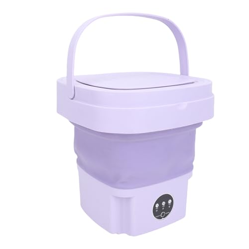 Focket Lavadora portátil, mini lavadora plegable de 11 litros con lavado automático, 3 ajustes de velocidad, limpieza profunda de ropa interior, ropa de bebé, para apartamentos (Enchufe de la UE)