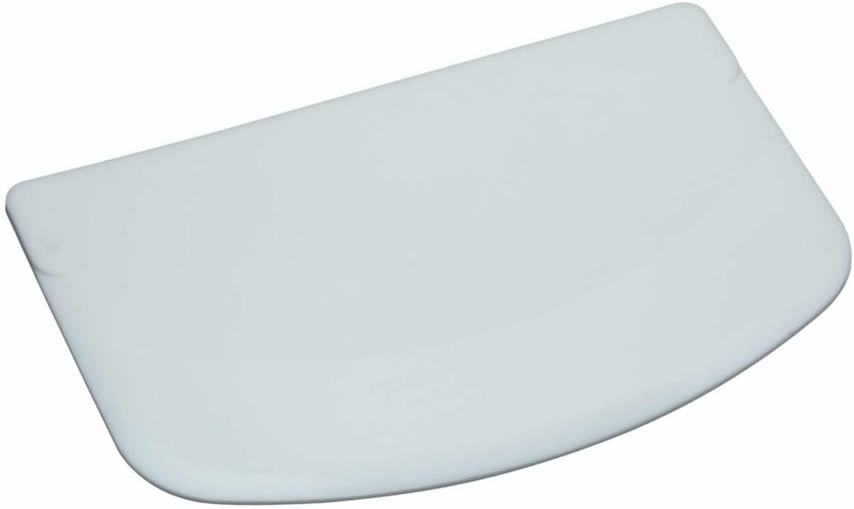 KitchenCraft Plastic Dough Cutter and Scraper, 9 x 13.5 cm (3.5" x 5.5") - White