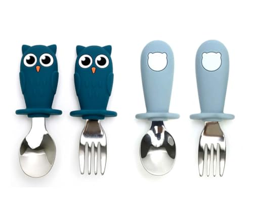 Babychoubi Babybesteck-Set Mignon 4 Stück Bleu Nuage