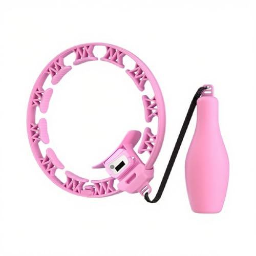 【2025 年最新】スマートフラフープ 加重付き カウント機能付き 大人子供兼用 サイズ調整可能 取り外し可能 フィットネスフープ エクササイズフーラフープ 運動器具 ダイエット器具 減量用 有酸素運動 室内運動 アウトドア 初心者に最適 女性に最適 (ピ