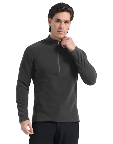Image of Pioneer Camp Quarter Zip Pullover Men Fleece Pullover Men with Zipper Pocket Long Sleeve Sweatshirt Lightweight Jacket Sweater