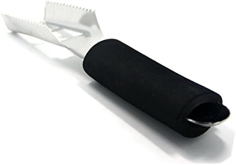 SAMS FISHING EVA Grip Easy Fish Scaler Scraper Remover Stainless Steel 9 inch
