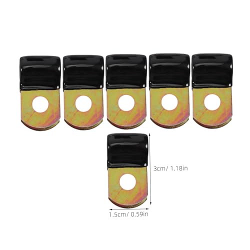 Holibanna 50pcs Sujetadores de Cable de Acero Inoxidable Clips para Gestión de Cables en Escritorio miniatura 2