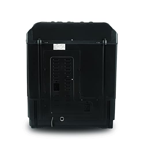 Image of HYUNDAI Semi Automatic Washing Machine 8.5 KG (Black Blossom) Curved Glass Lids