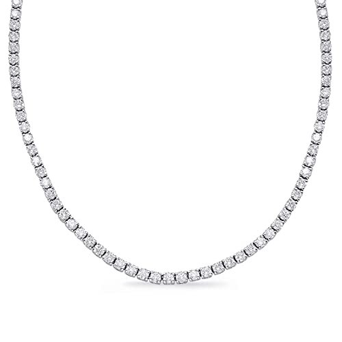 5 Carat LAB GROWN Round Sterling Silver 17"Uniform Straight Diamo...